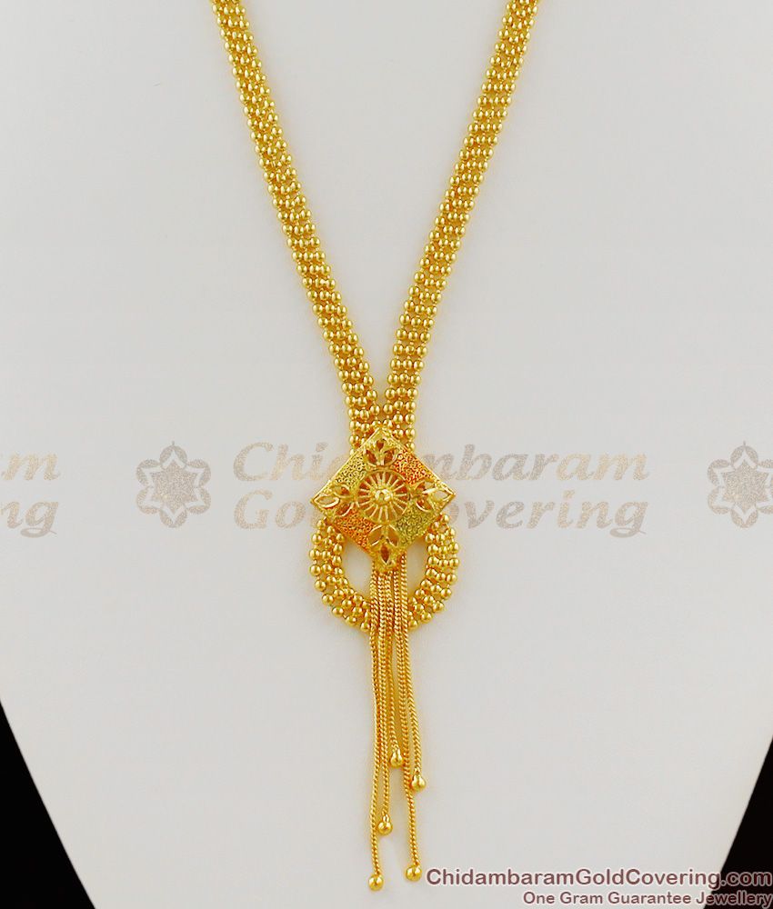 Trendy Premium Design Gold Inspired Party Wear Haram Enamel Forming Jewellery HR1103