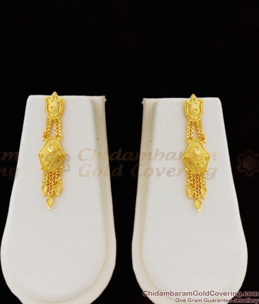 Real Gold Design Forming Calcutta Bridal Haram Jewelry With Earrings Combo Set HR1108
