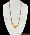 Fancy Multi Stone Mangalsutra Two Line Long Pendant Chain For Womens HR1126