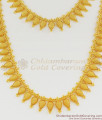Attractive Mullaipoo Pattern Traditional Kerala Design Haram Bridal Set Jewelry HR1130