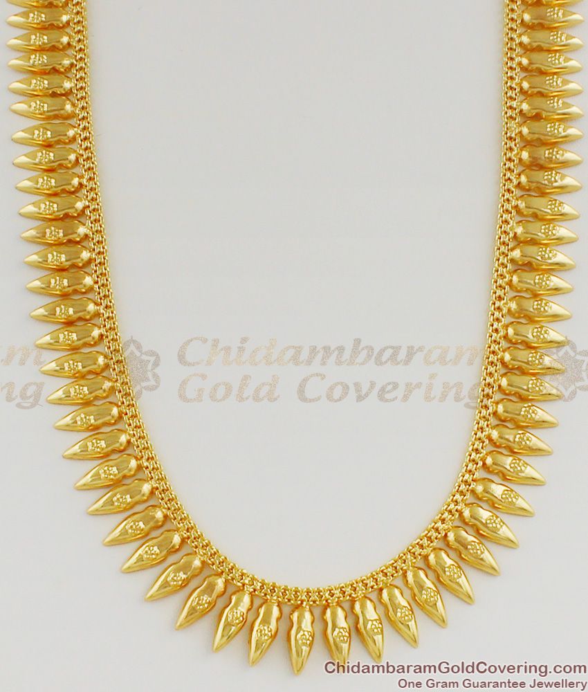 Light Weight Real One Gram Gold Bridal Haram Mullaipoo Design Jewellery Online HR1143