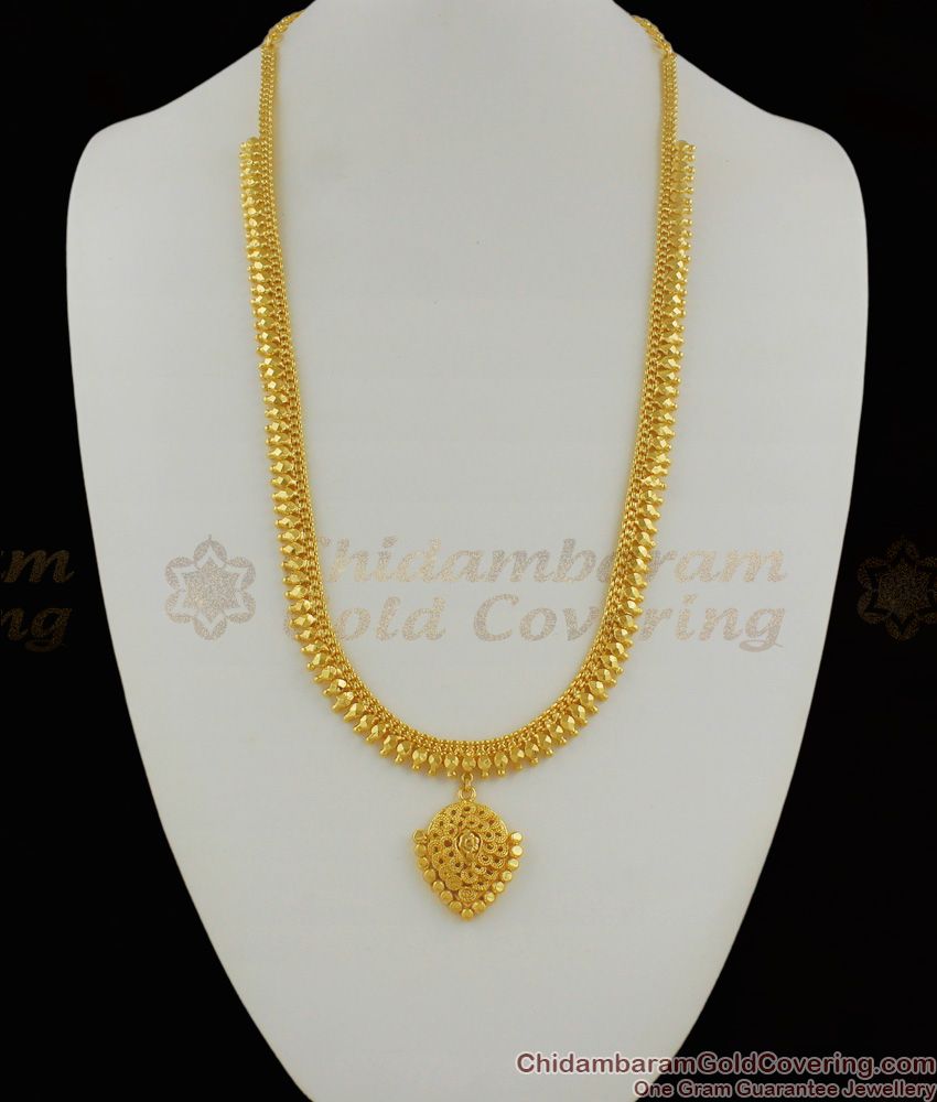 Simple Light Weight Secondary Gold Beads Regular Haram Design For Ladies HR1153