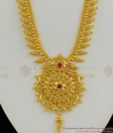 Ruby Stone Attractive Art Work Gold Imitation Long Haram Jewelry For Marriage HR1160 Ruby Stone Attractive Art Work Gold Imitation Long Haram Jewelry For Marriage HR1160
