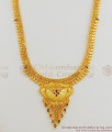Fascinating Gold Enamel Forming Design Traditional Haram Bridal Set Collection HR1181