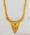 Fascinating Gold Enamel Forming Design Traditional Haram Bridal Set Collection HR1181 Fascinating Gold Enamel Forming Design Traditional Haram Bridal Set Collection HR1181
