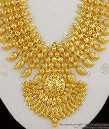 Magnificent Kerala Bridal Wear Traditional Four Line Heavy Mango Haram Malai HR1187 Magnificent Kerala Bridal Wear Traditional Four Line Heavy Mango Haram Malai HR1187