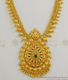 Premium Design Gold Plated Dollar Type Emerald Stone Bridal Jewellery Collection HR1188 Premium Design Gold Plated Dollar Type Emerald Stone Bridal Jewellery Collection HR1188
