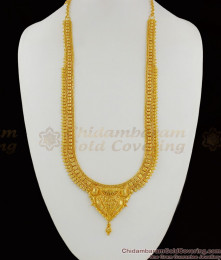 Iconic Calcutta Pattern Plain Gold Plated Bridal Haram Jewellry Design HR1202  Iconic Calcutta Pattern Plain Gold Plated Bridal Haram Jewellry Design HR1202