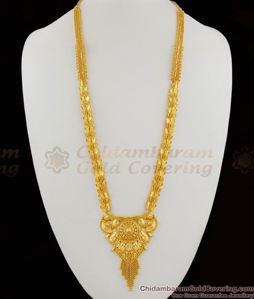 Indian Bollywood Calcutta Design Gold Plated Long Haaram Jewelry HR1216