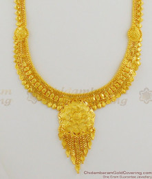 Light Weight Calcutta Design Forming Bridal Haram Jewelry With Earrings Combo Set HR1219