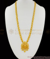 Traditional Gold Lakshmi Dollar Long Haram Chain For Occasional Functions HR1227