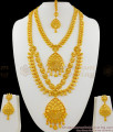 Attractive Grand Bridal Full Jewellery Set With Haram Necklace Earrings At Offer HR1247
