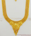 Flower Design Dollar Pure Gold Bridal Collection Haaram Necklace With Earrings Online HR1248