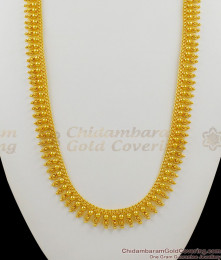 Aspiring Mullaipoo Pattern Plain Gold Plated Kerala Haram Chain Type Jewelry HR1258 Aspiring Mullaipoo Pattern Plain Gold Plated Kerala Haram Chain Type Jewelry HR1258