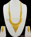 Enamel Forming Gold Flower Leaf Model Haram With Earrings Combo Set HR1270