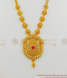 Gorgeous Handmade Short Haram Jewelry With Single Ruby Stone Imitation Jewelry HR1302 Gorgeous Handmade Short Haram Jewelry With Single Ruby Stone Imitation Jewelry HR1302