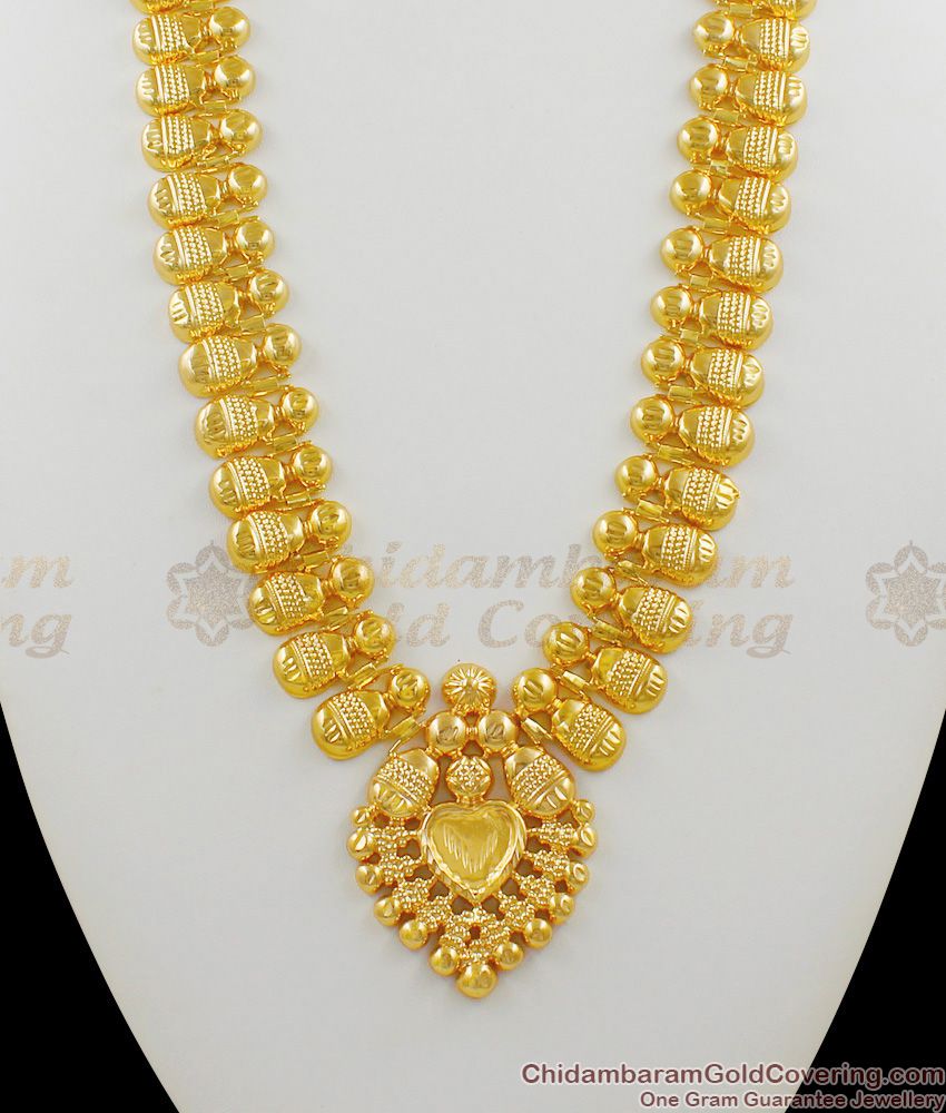 Real Gold Pattern Traditional Kerala Bridal Haram Design Bridal Collections HR1309