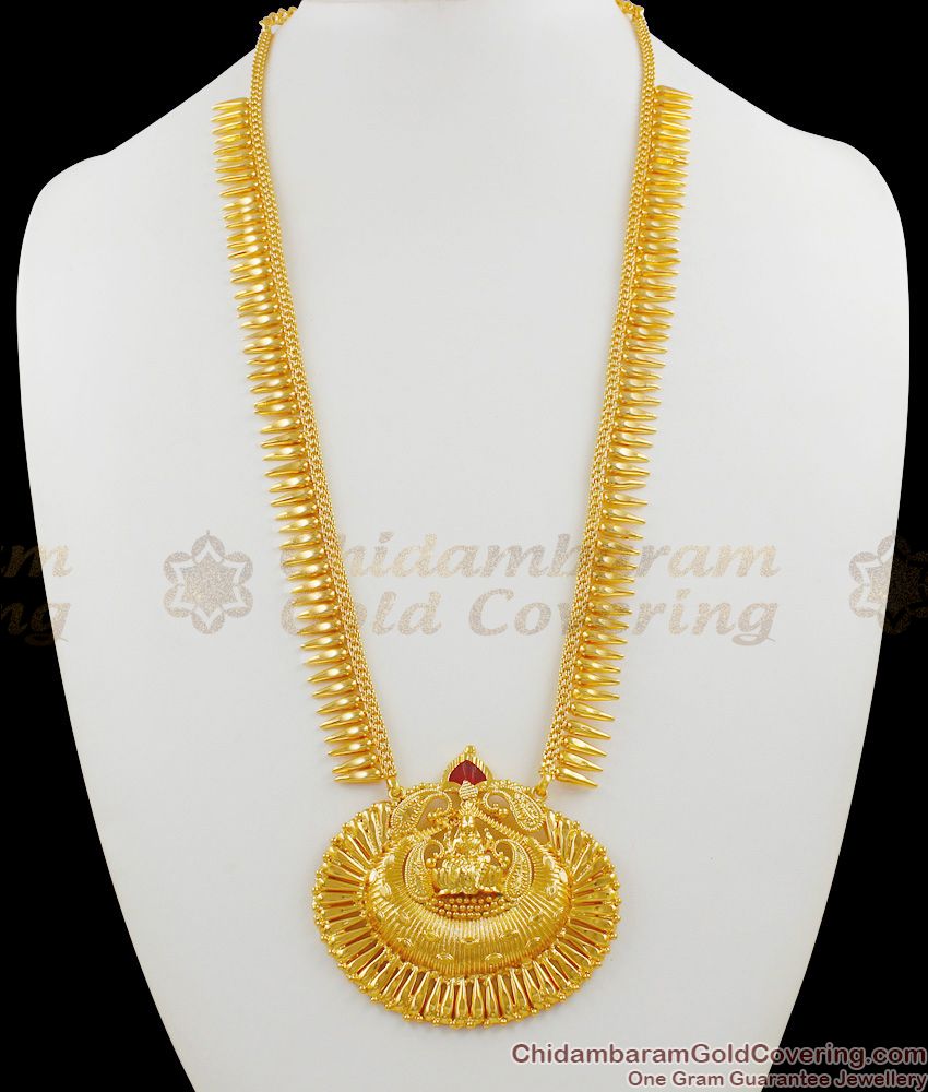 Palakka Lakshmi Mullaipoo Gold Finish Haram Kerala Collection For Womens Online HR1311