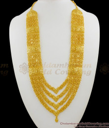 Queen's Pattern Multi Line Governor Malai Bridal Haram For Marriage HR1325