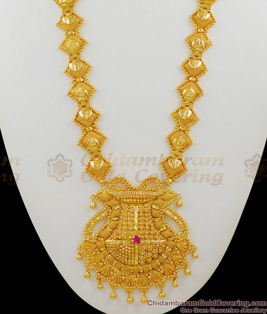 Handmade Grand and Unique One Gram Gold Design Dollar Haaram Collections HR1343