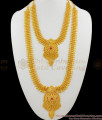 Very Grand Attractive Real Gold Tone Long Haaram Necklace Combo Jewelry Collection HR1345