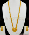 Multi Stone Traditional Dollar Real Gold Design Forming Long Haaram with Earring Set HR1348