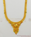 Fascinating Real Gold Enamel Forming Design Traditional Haram Bridal Set Collection HR1351