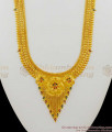 Fascinating Gold Enamel Forming Design Traditional Haram Bridal Set Collection HR1372
