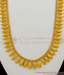 South Indian Kerala Traditional One Gram Gold Plated Long Haram Bridal Set Jewellery HR1379