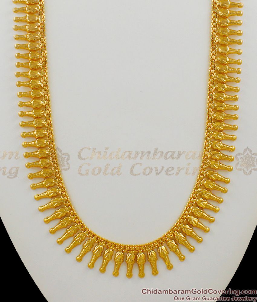 Attractive Kerala Delightful Mullaipoo Gold Bridal Haram Jewellery HR1386