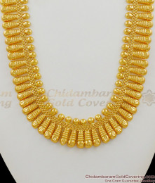 Long Traditional Kerala Leaf Pattern Gold Imitation Haram Collection For Marriage HR1418 Long Traditional Kerala Leaf Pattern Gold Imitation Haram Collection For Marriage HR1418