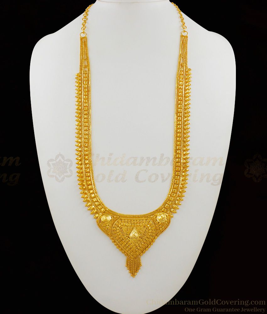 Bollywood Model Gold Forming Haaram Jewelry Bridal Design For Ladies Online HR1450