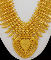 Luxurious Kerala Bridal Model Gold Imitation Long Heavy Haaram Governor Malai Jewelry HR1457