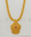 Gold Beads Chain Fashion Real Gold Bridal Haram With Emerald Stone Jewelry HR1525