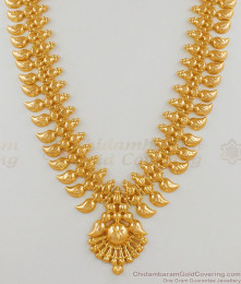 Short Haaram Light Weight Mango Design Gold Tone Kerala Bridal Jewellery HR1529 Short Haaram Light Weight Mango Design Gold Tone Kerala Bridal Jewellery HR1529