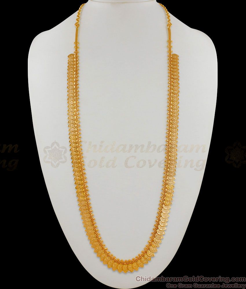 Simple And Light Weight Gold plated Small Coins Kasu Malai Haaram Collection HR1536