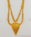 MultiLine Forming Haram Necklace Combo with Earrings Real Gold Design Bridal Jewelry HR1542