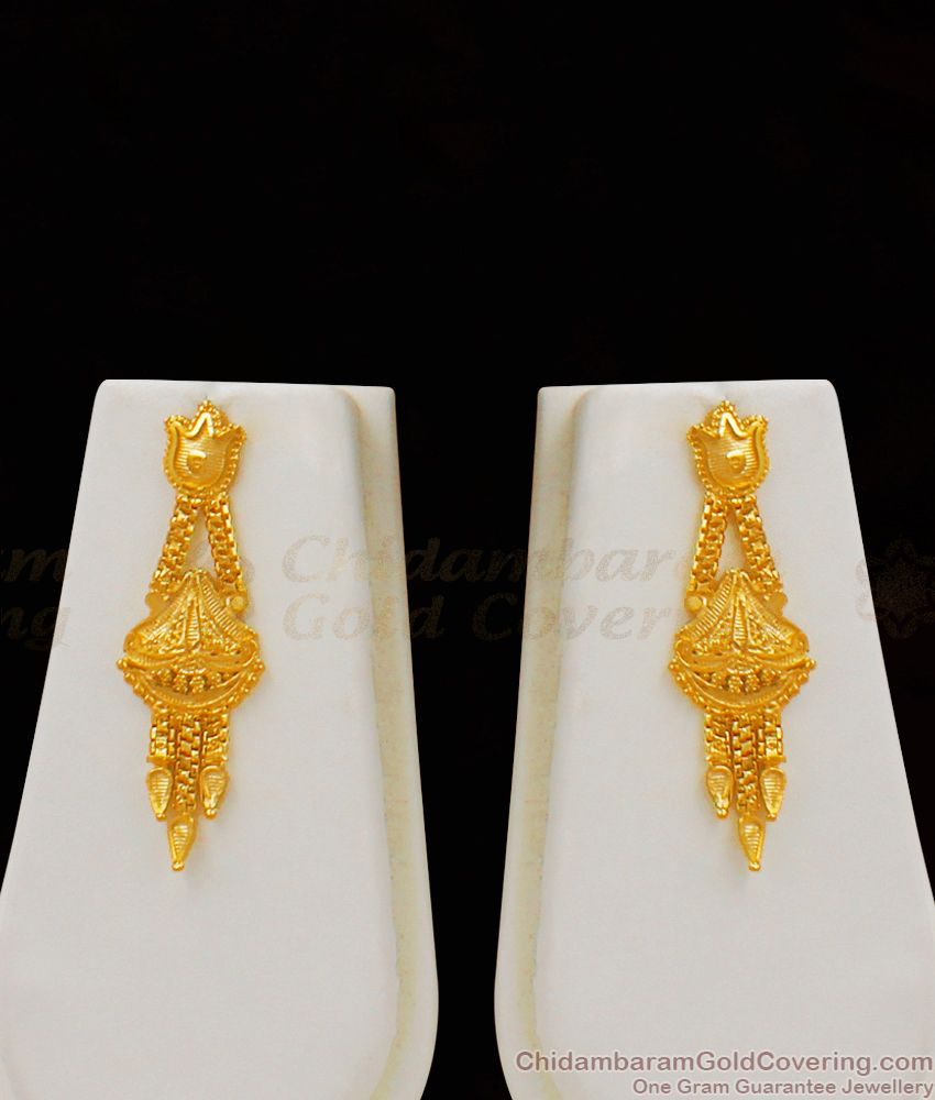 MultiLine Forming Haram Necklace Combo with Earrings Real Gold Design Bridal Jewelry HR1542