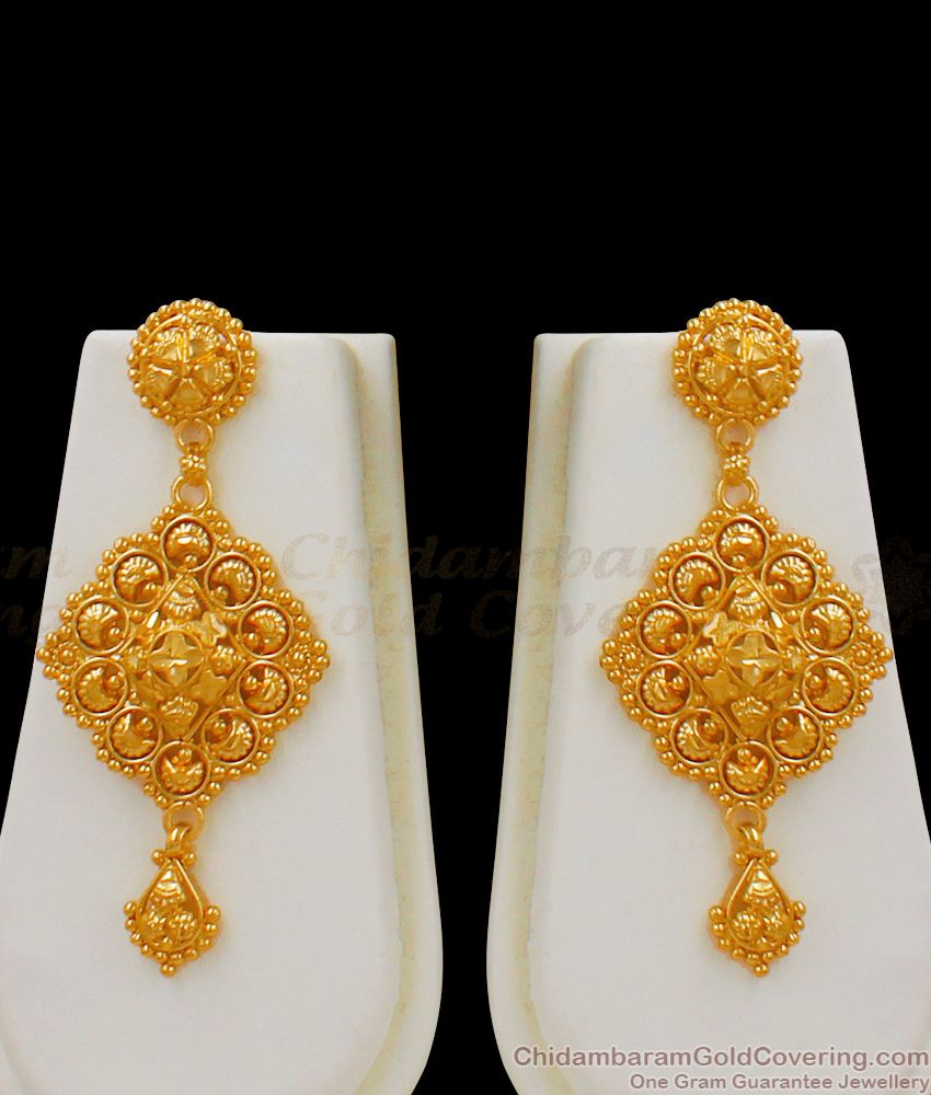 Iconic Gold Design Haram with Earrings  Kerala Bridal Collection HR1547