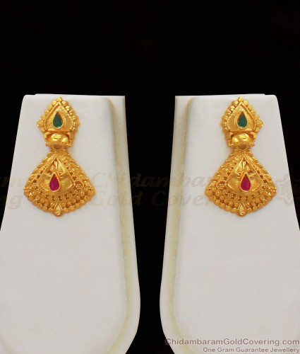 Attractive Trendy Dollar Design Gold Forming Long Haaram Earring Set HR1557