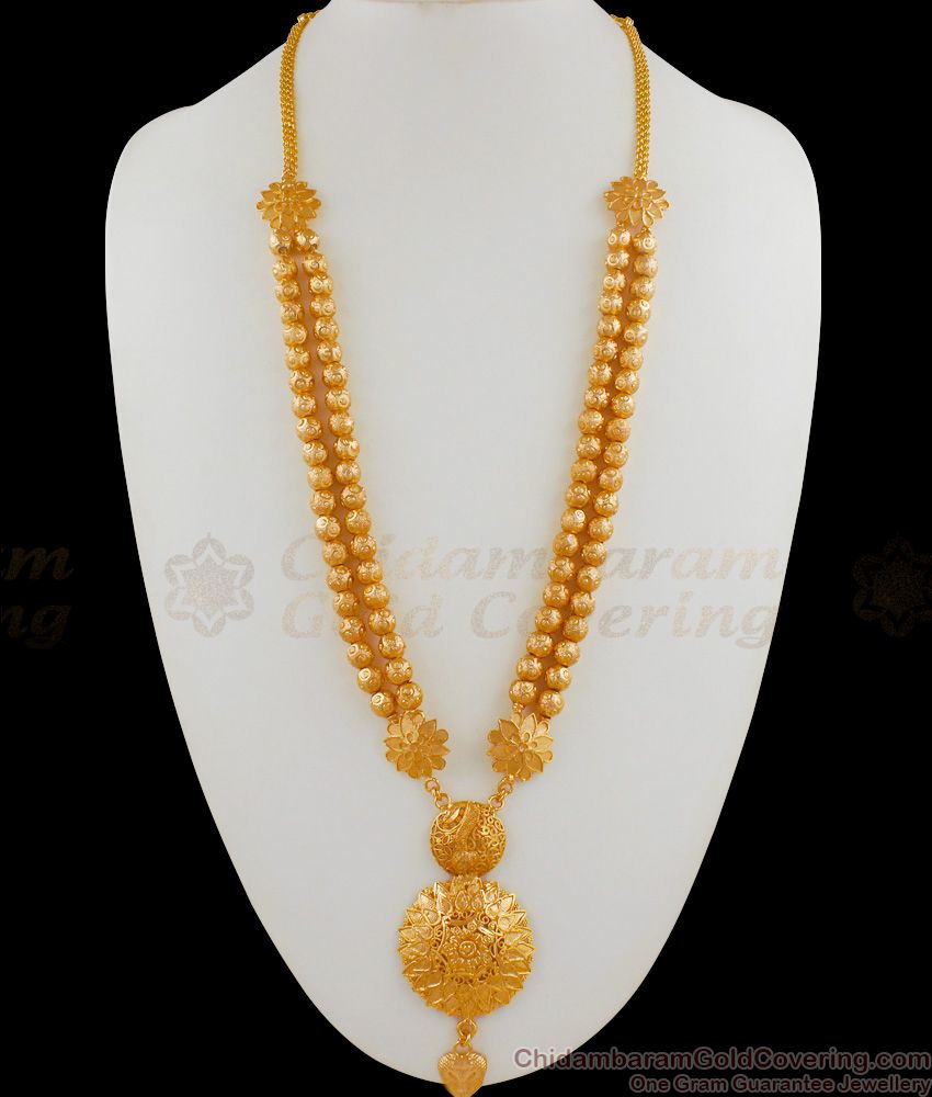 Golden Balls Kerala Haram Design Gold Tone Bridal Jewelry HR1587