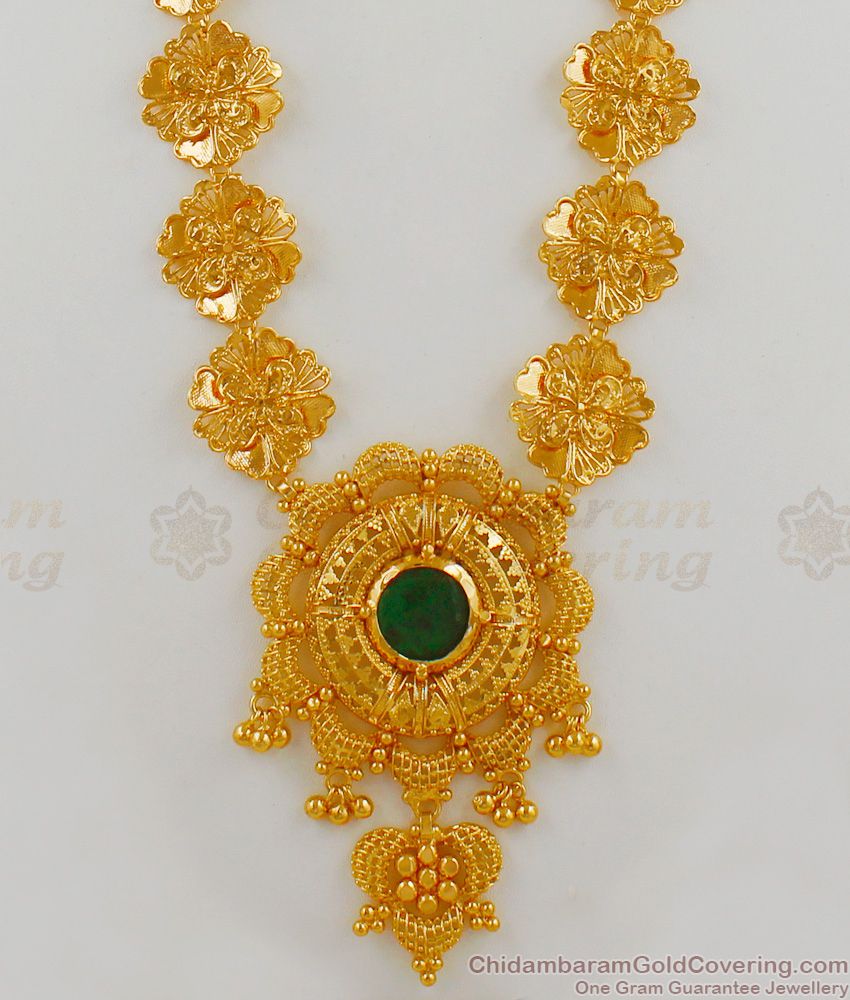 Majestic Grand Palakka Dollar Traditional Kerala Long Haram Bridal Collections HR1594