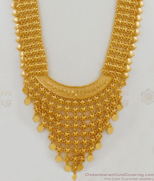 Grand Kerala Bridal Model Gold Plated Long Governor Malai Haram HR1600 Grand Kerala Bridal Model Gold Plated Long Governor Malai Haram HR1600