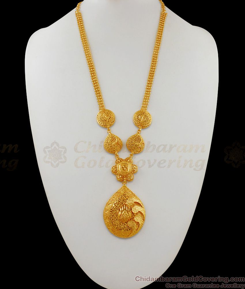 Light Weight Gold Haram Collections Secondary Kerala Design HR1607