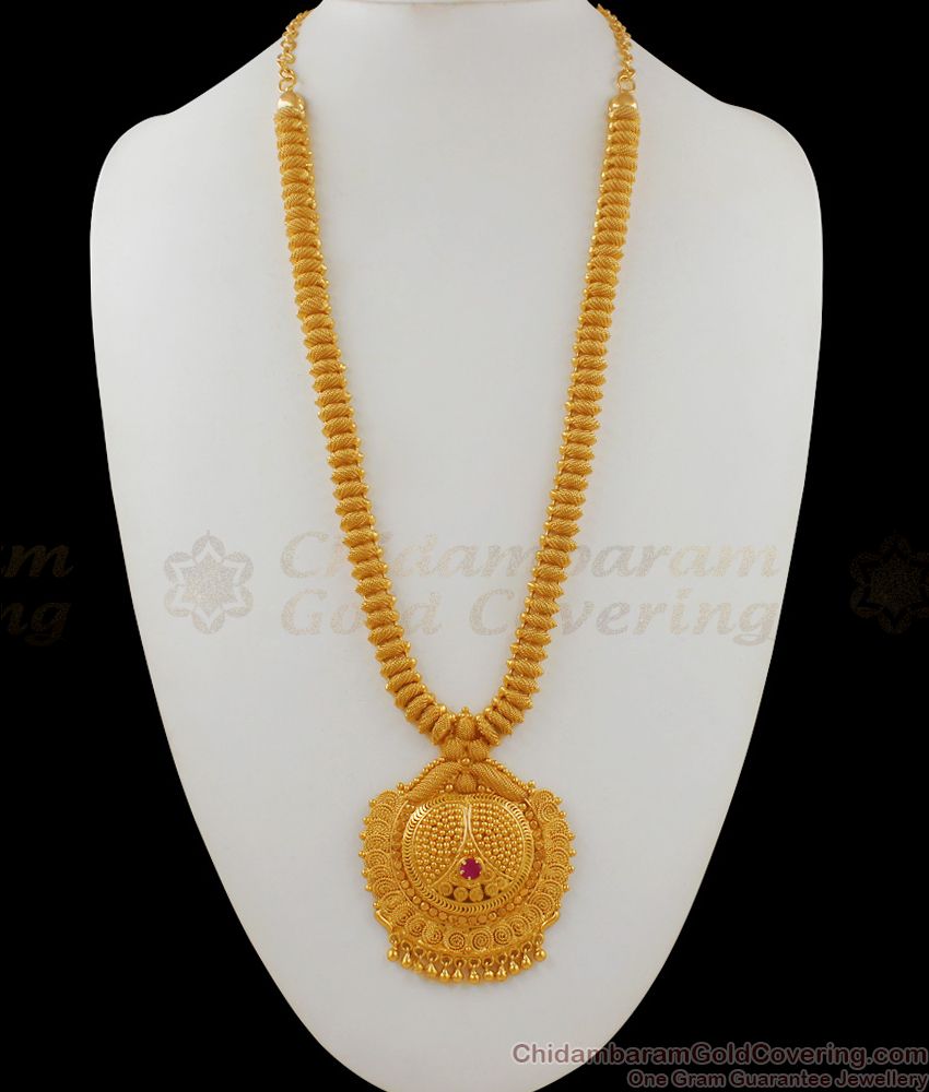 Kerala Design Haram One Gram Gold Plated Long Malai HR1608