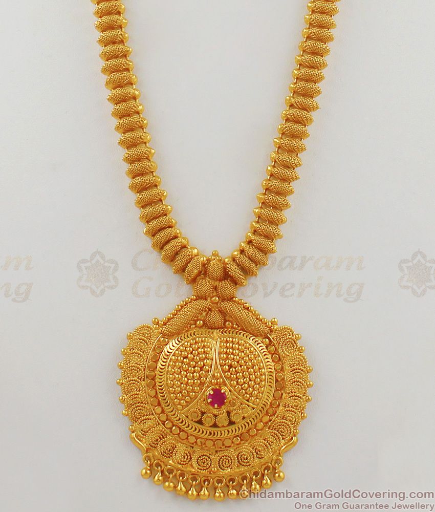 Kerala Design Haram One Gram Gold Plated Long Malai HR1608