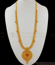 Buy Online Shopping New Model Gold Haram Design With Ruby Stone For Function HR1609
