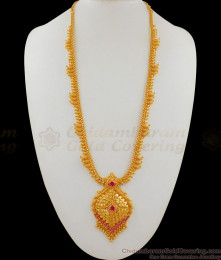 Kerala Long Necklace Marriage Haram One Gram Gold Long Malai HR1634
