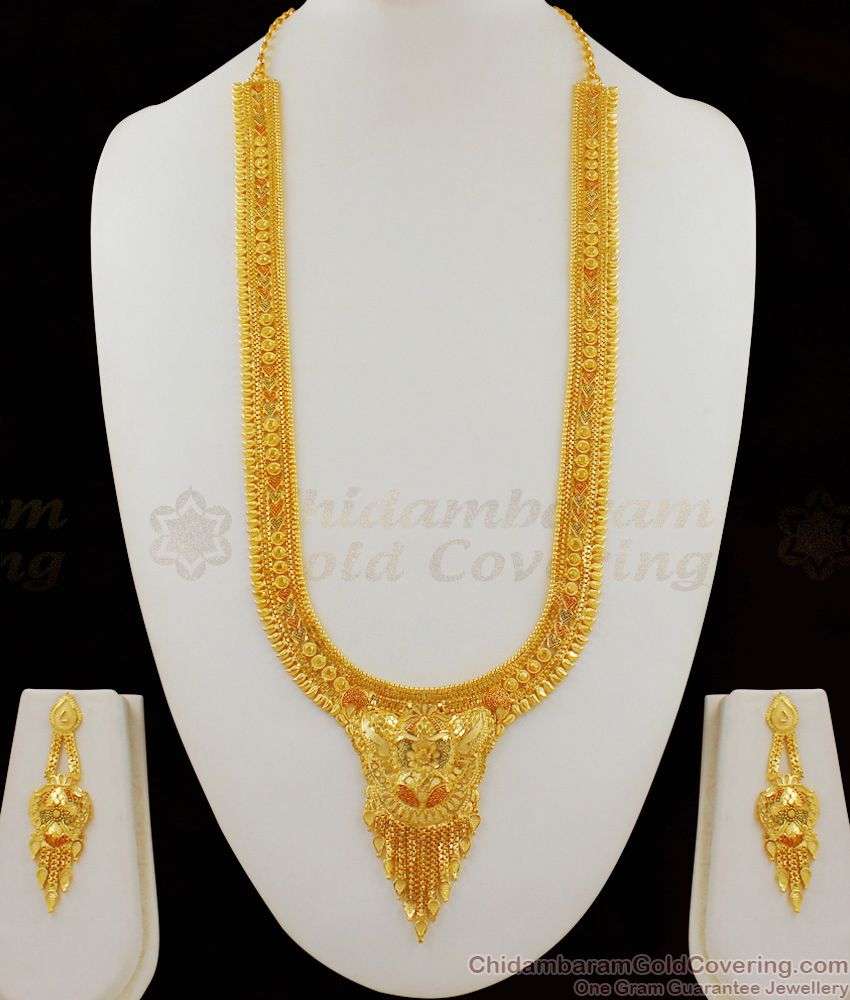 Premium Enamel Haaram Forming Pattern With Earring Combo Set HR1640