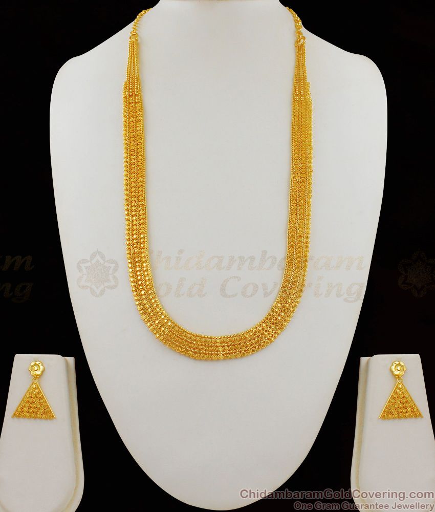 Unique Style Forming Haaram With Earring Combo Set For Party Wear HR1644